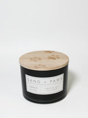 Sand + Paws Amber & Fig 12 oz scented candle