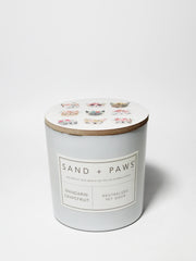 Sand + Paws Mandarin Grapefruit 21 oz scented candle