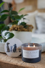 Sand + Paws Teakwood 12 oz scented candle