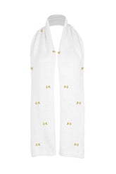 WINTER BLOOM YELLOW ROSE Cotton Scarf