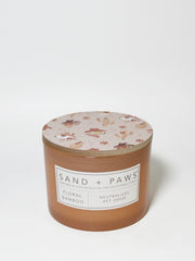 Sand + Paws Floral Bamboo 12 oz scented candle