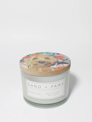 Sand + Paws Gardenia 12 oz scented candle