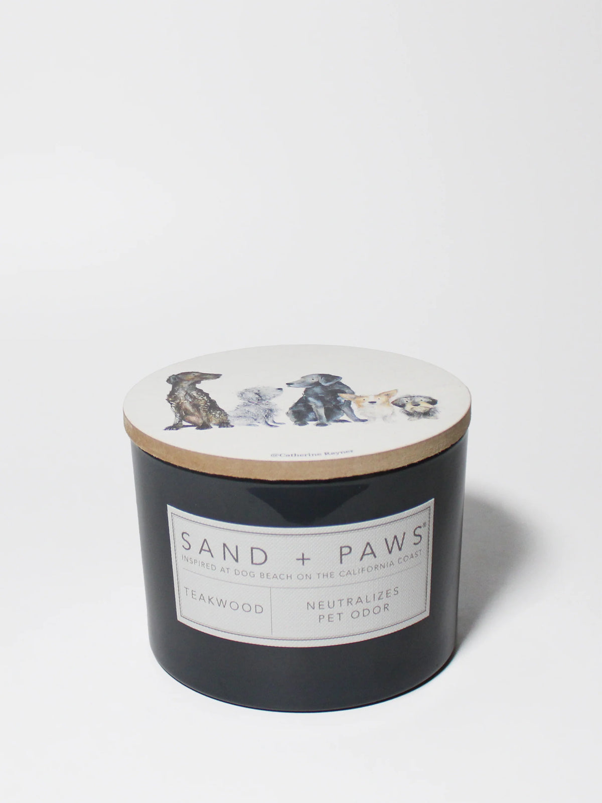 Sand + Paws Teakwood 12 oz scented candle