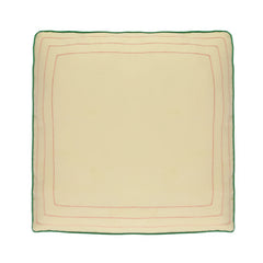 RED PEONY Cushion Yellow White Triple Stitch