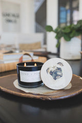 Sand + Paws Vanilla Sandalwood 12 oz scented candle