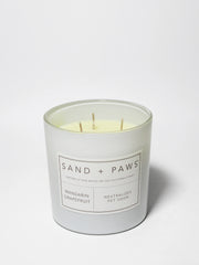 Sand + Paws Mandarin Grapefruit 21 oz scented candle