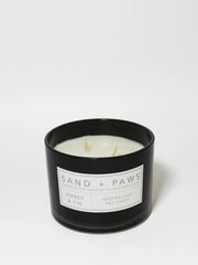Sand + Paws Amber & Fig 12 oz scented candle