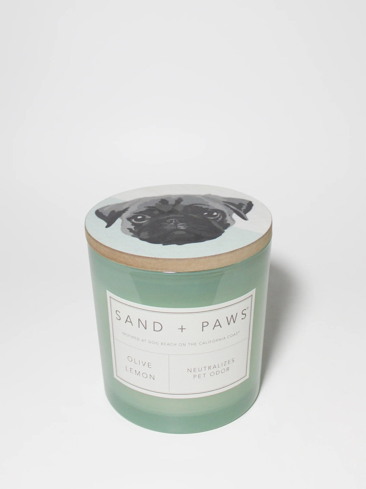 Sand + Paws Olive Lemon 21 oz scented candle