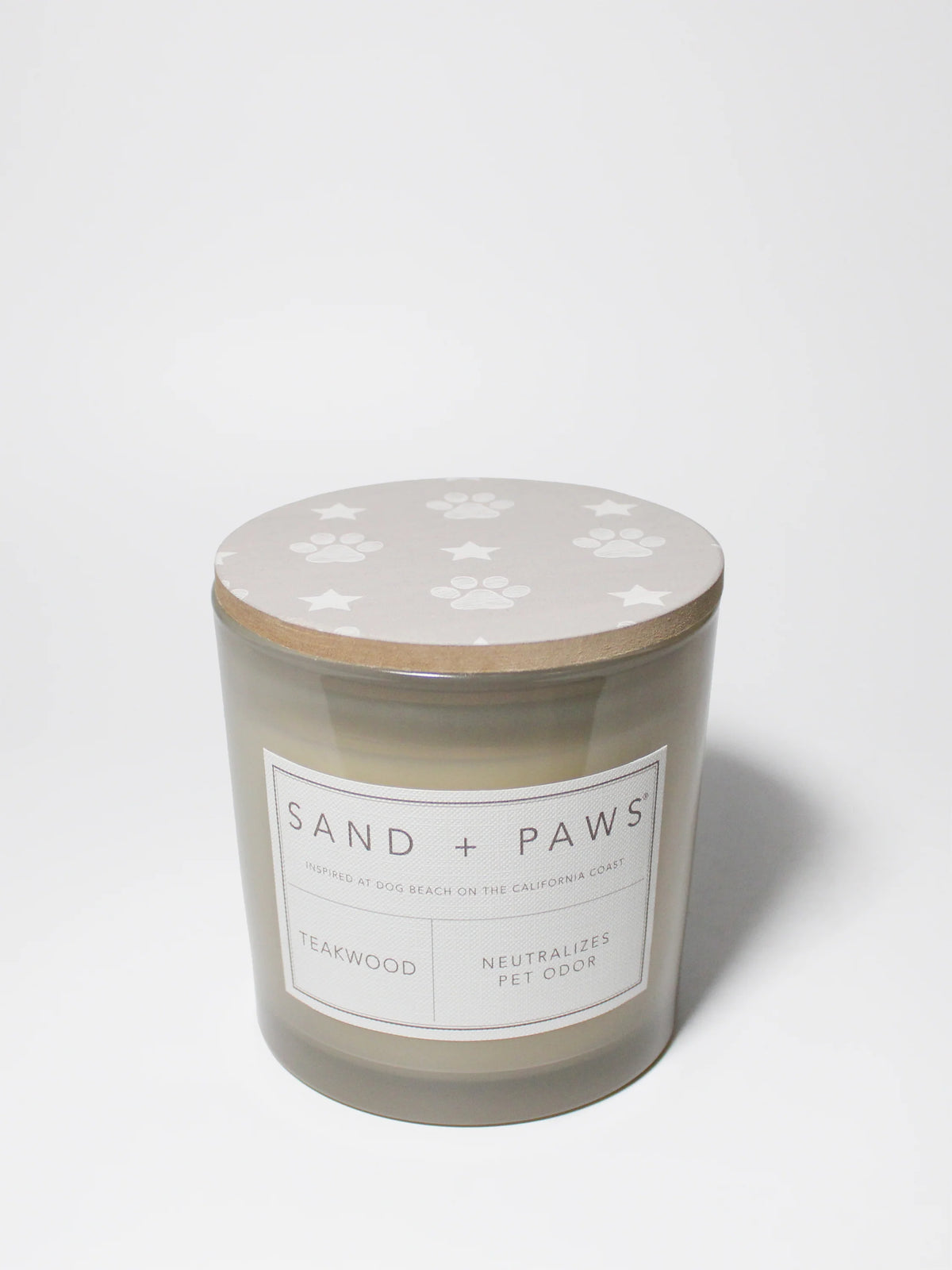 Sand + Paws Teakwood 21 oz scented candle