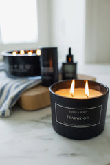 Teakwood 12 oz scented candle