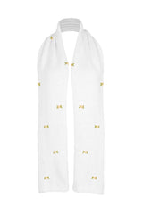 WINTER BLOOM YELLOW ROSE Cotton Scarf